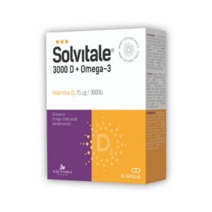 Solvitale D3 vitamiin+Omega3- immuunsüsteemile ja luudele