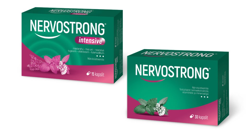 Nervostrong intensive ja Nervostrong pakendid